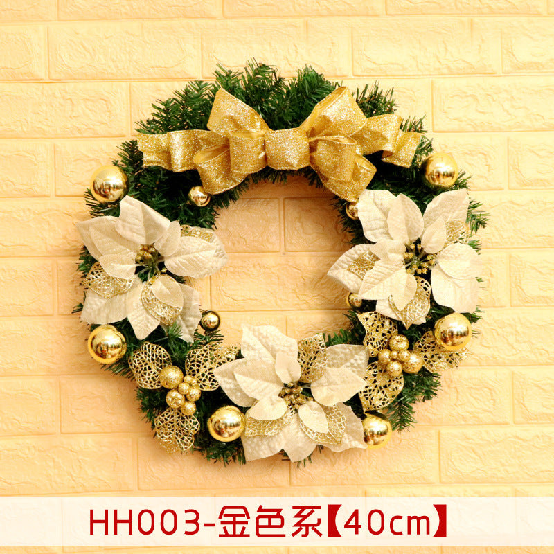 HKM-447955 Christmas Wreath Decorative Rattan Ring for Door and Window - Available in 40, 50, 60CM