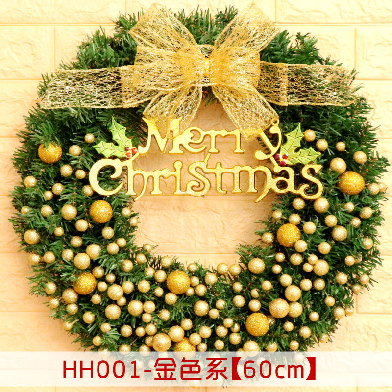 HKM-447955 Christmas Wreath Decorative Rattan Ring for Door and Window - Available in 40, 50, 60CM