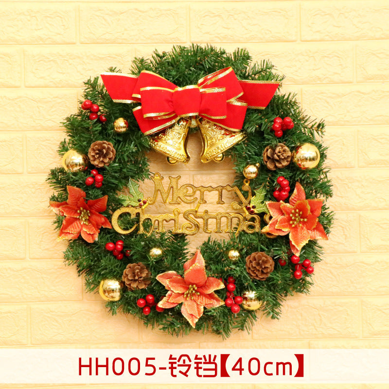 HKM-447955 Christmas Wreath Decorative Rattan Ring for Door and Window - Available in 40, 50, 60CM