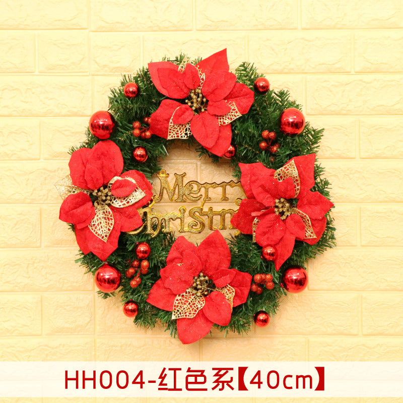HKM-447955 Christmas Wreath Decorative Rattan Ring for Door and Window - Available in 40, 50, 60CM