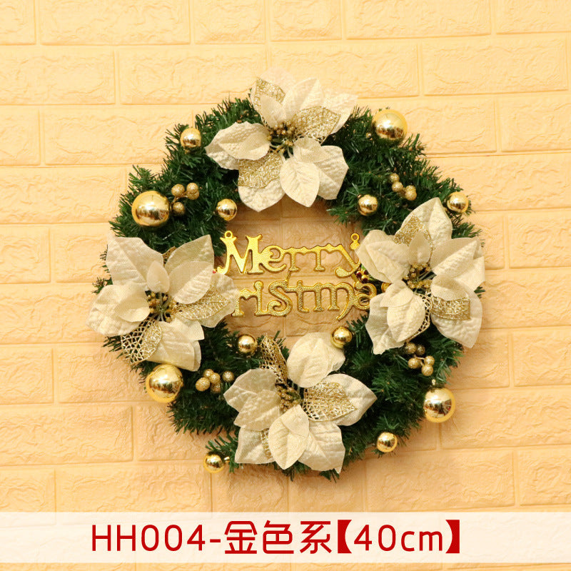 HKM-447955 Christmas Wreath Decorative Rattan Ring for Door and Window - Available in 40, 50, 60CM