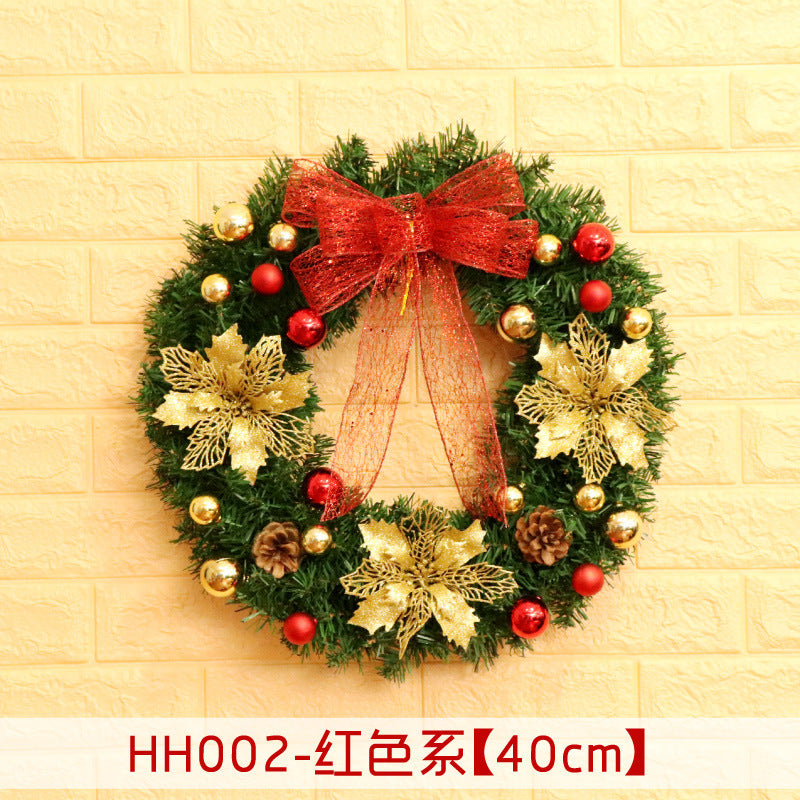 HKM-447955 Christmas Wreath Decorative Rattan Ring for Door and Window - Available in 40, 50, 60CM