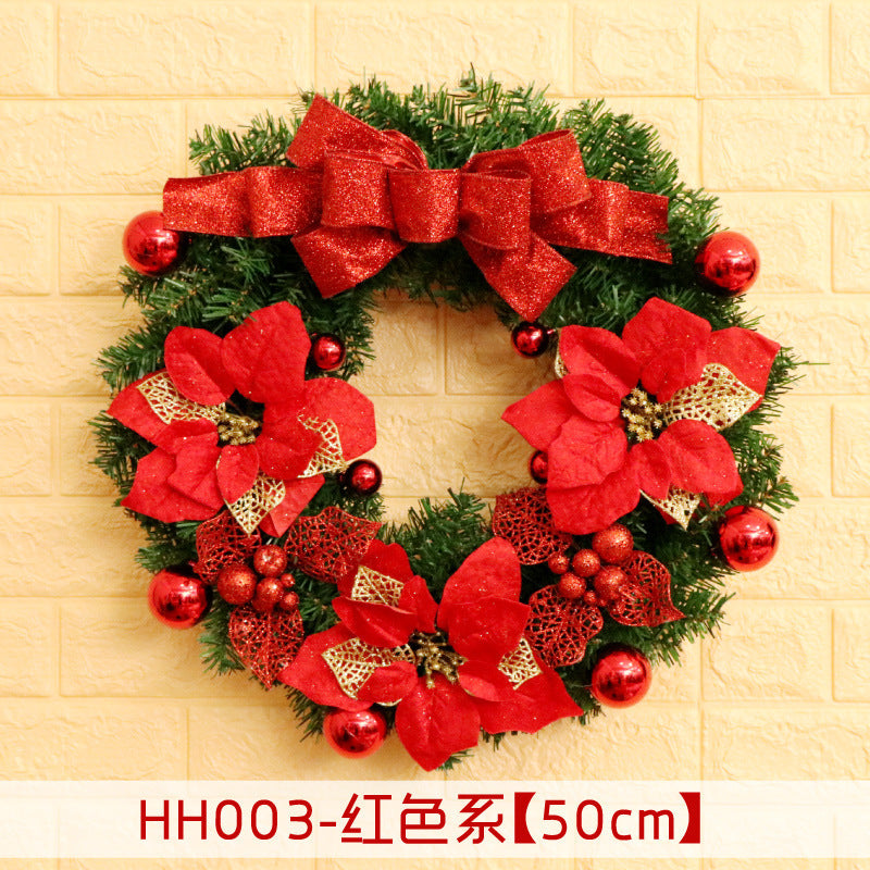 HKM-447955 Christmas Wreath Decorative Rattan Ring for Door and Window - Available in 40, 50, 60CM