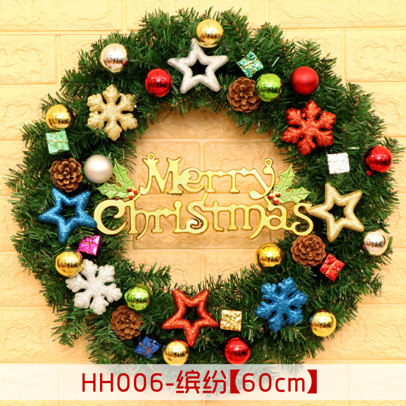 HKM-447955 Christmas Wreath Decorative Rattan Ring for Door and Window - Available in 40, 50, 60CM