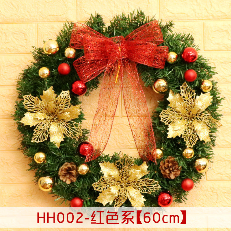HKM-447955 Christmas Wreath Decorative Rattan Ring for Door and Window - Available in 40, 50, 60CM