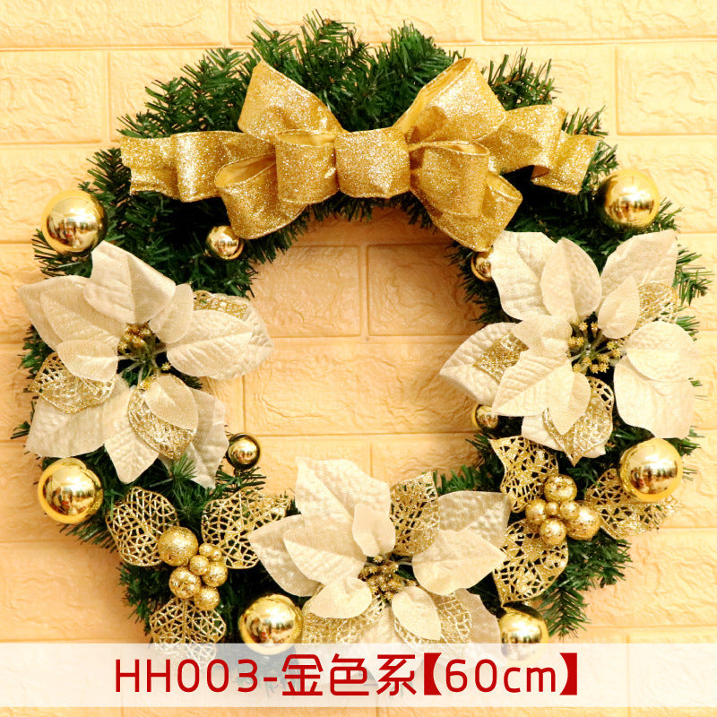 HKM-447955 Christmas Wreath Decorative Rattan Ring for Door and Window - Available in 40, 50, 60CM