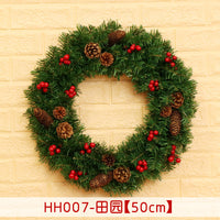 HKM-447955 Christmas Wreath Decorative Rattan Ring for Door and Window - Available in 40, 50, 60CM