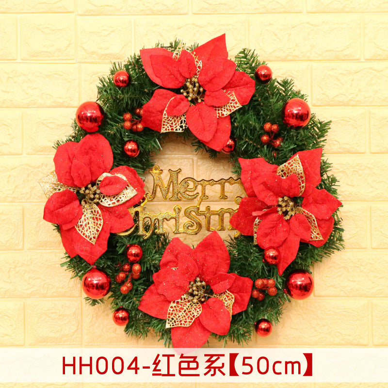 HKM-447955 Christmas Wreath Decorative Rattan Ring for Door and Window - Available in 40, 50, 60CM
