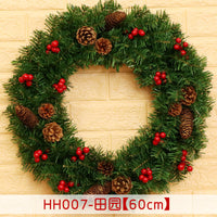 HKM-447955 Christmas Wreath Decorative Rattan Ring for Door and Window - Available in 40, 50, 60CM