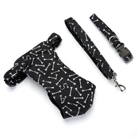 HKM-448339 Adjustable Canvas and Mesh Dog Chest Harness with Traction Rope for All Seasons