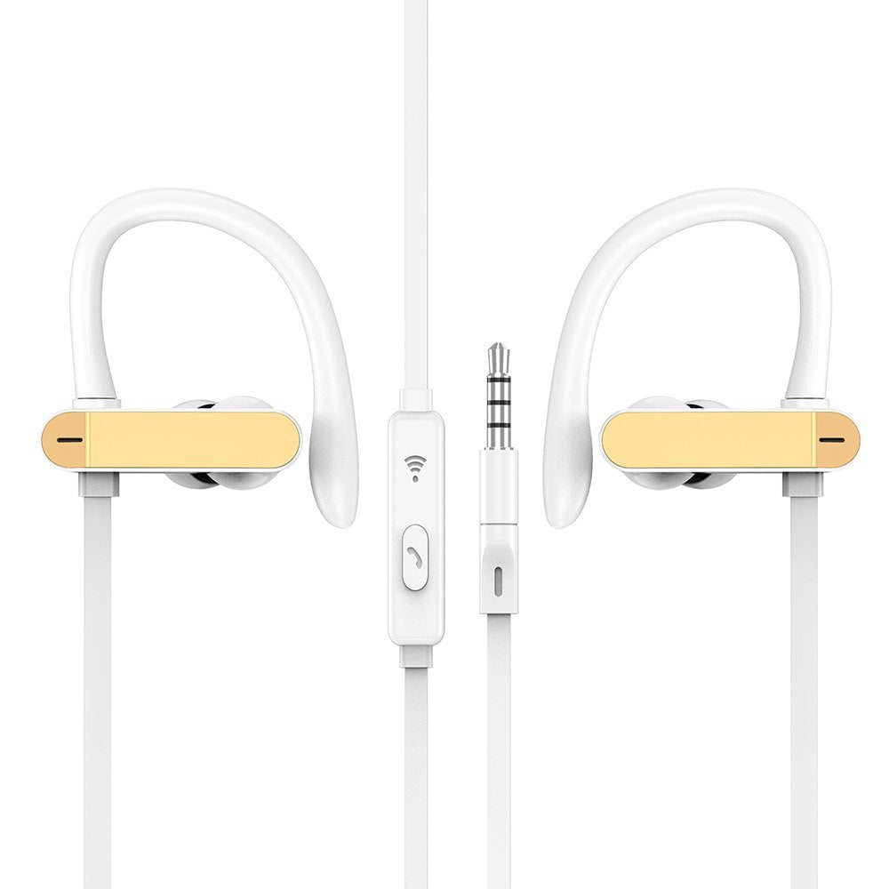 HKM-448403 Sport Earbuds with Ear Hook Design for Running and Fitness - Stereo Sound with Microphone, Compatible with Xiaomi and More