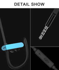 HKM-448403 Sport Earbuds with Ear Hook Design for Running and Fitness - Stereo Sound with Microphone, Compatible with Xiaomi and More