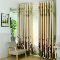 HKM-448659 Animal Paradise Full Blackout Curtains for Kids' Bedrooms, Cotton Fabric, Various Sizes Available
