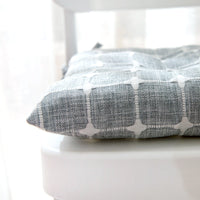 HKM-448659 Plaid Linen Cushion in Blue Grey and Light Coffee - Available in 40x40cm, 45x45cm, 50x50cm