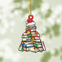 HKM-448787 Creative Acrylic Christmas Tree Decoration Pendant - Modern Art Design, 8x8cm
