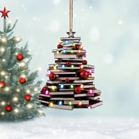 HKM-448787 Creative Acrylic Christmas Tree Decoration Pendant - Modern Art Design, 8x8cm