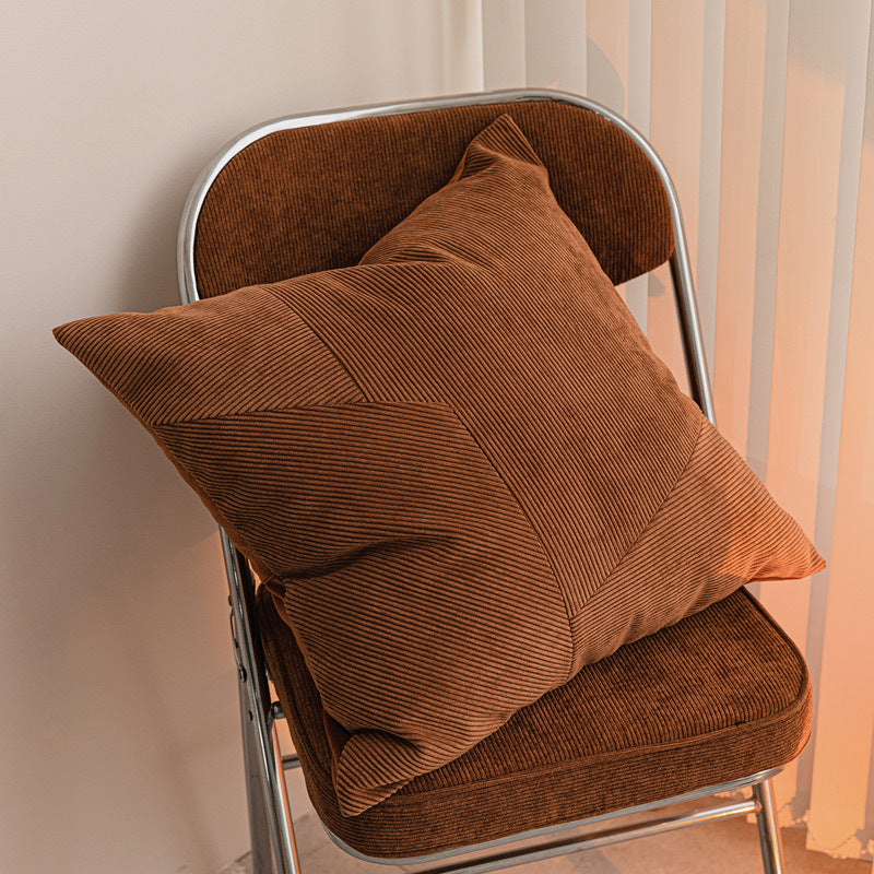 HKM-448787 Modern Minimalist Irregular Pillowcase Set in Reddish Brown - 50x50cm