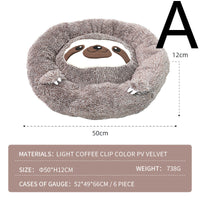 HKM-448787 Sloth-Shaped Plush Pet Bed – Various Cozy Nest Styles Available