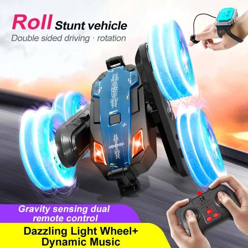 HKM-448915 Remote Control Swing Arm Stunt Vehicle with Flash Light Wheels for Kids
