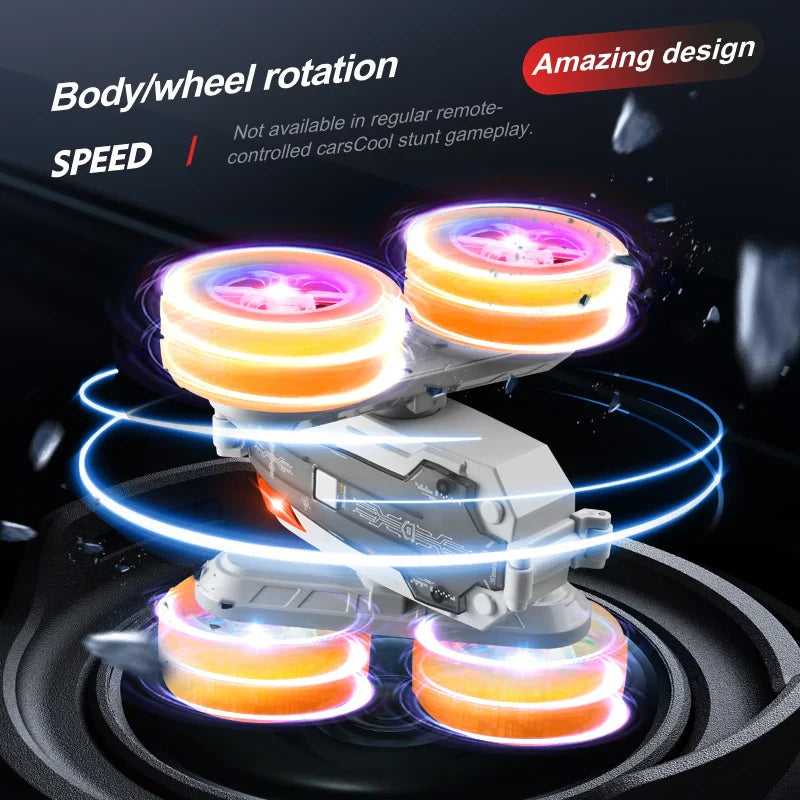 HKM-448915 Remote Control Swing Arm Stunt Vehicle with Flash Light Wheels for Kids