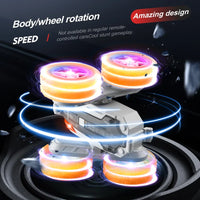 HKM-448915 Remote Control Swing Arm Stunt Vehicle with Flash Light Wheels for Kids