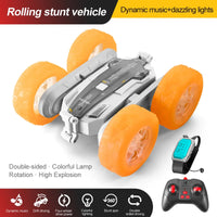 HKM-448915 Remote Control Swing Arm Stunt Vehicle with Flash Light Wheels for Kids