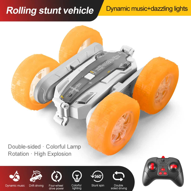 HKM-448915 Remote Control Swing Arm Stunt Vehicle with Flash Light Wheels for Kids