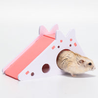 HKM-449107 Hamster Toys Slide Hut PVC Assembly Color Hut Slide Toy Golden Bear Hamster Supplies