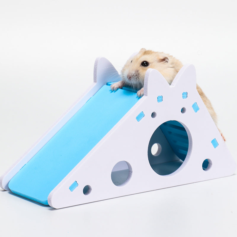 HKM-449107 Hamster Toys Slide Hut PVC Assembly Color Hut Slide Toy Golden Bear Hamster Supplies
