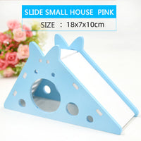 HKM-449107 Hamster Toys Slide Hut PVC Assembly Color Hut Slide Toy Golden Bear Hamster Supplies