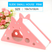 HKM-449107 Hamster Toys Slide Hut PVC Assembly Color Hut Slide Toy Golden Bear Hamster Supplies