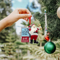 HKM-449107 Resin Christmas Tree Pendant - 2022 and 2023 Santa Designs, 11x9x1.2cm