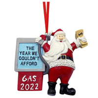 HKM-449107 Resin Christmas Tree Pendant - 2022 and 2023 Santa Designs, 11x9x1.2cm