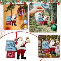 HKM-449107 Resin Christmas Tree Pendant - 2022 and 2023 Santa Designs, 11x9x1.2cm