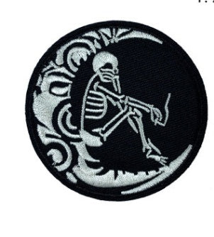 HKM-449171 Circular Cloth Embroidery Adhesive Patch for Garment Accessories