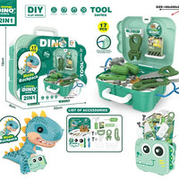 HKM-449171 Dinosaur Backpack Pretend Play Makeup and Dressing Kit for Kids Ages 2-13