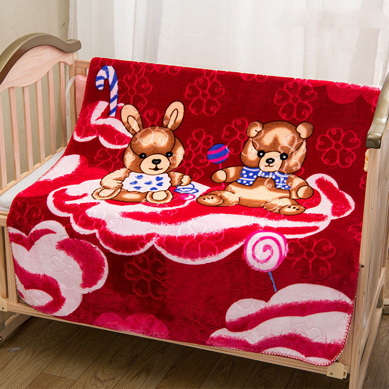 HKM-449299 Double-Sided Cartoon Cloud Blanket for Kids - Super Soft, Comfortable, and Cozy 110x140cm