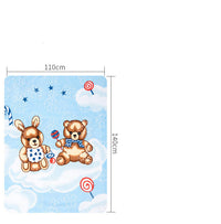 HKM-449299 Double-Sided Cartoon Cloud Blanket for Kids - Super Soft, Comfortable, and Cozy 110x140cm