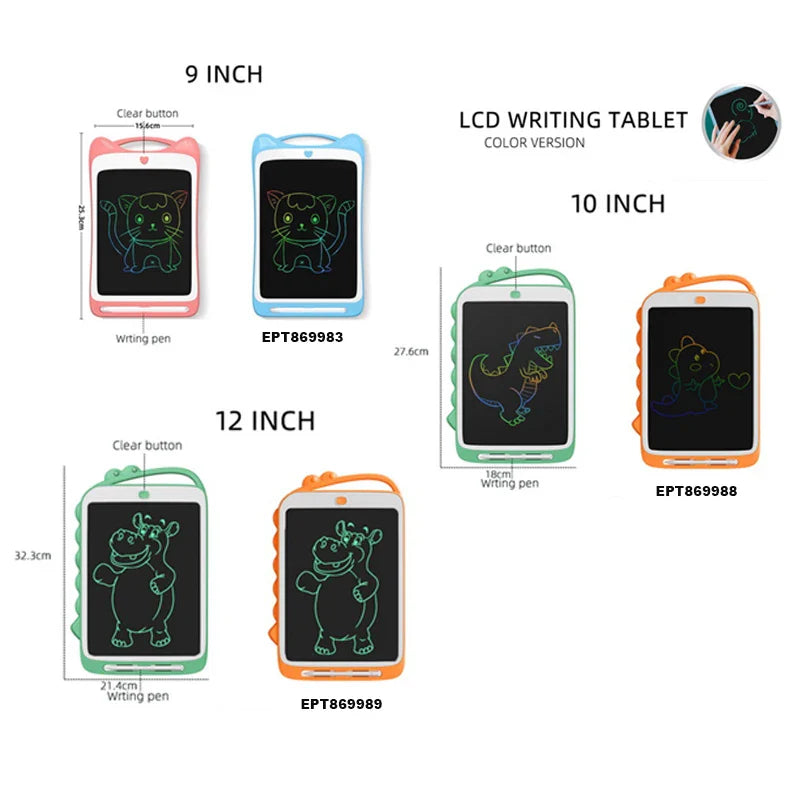 HKM-449299 Reusable LCD Doodle Board for Kids - Magic Drawing Tablet - Sketch Pad for Ages 2 to 7