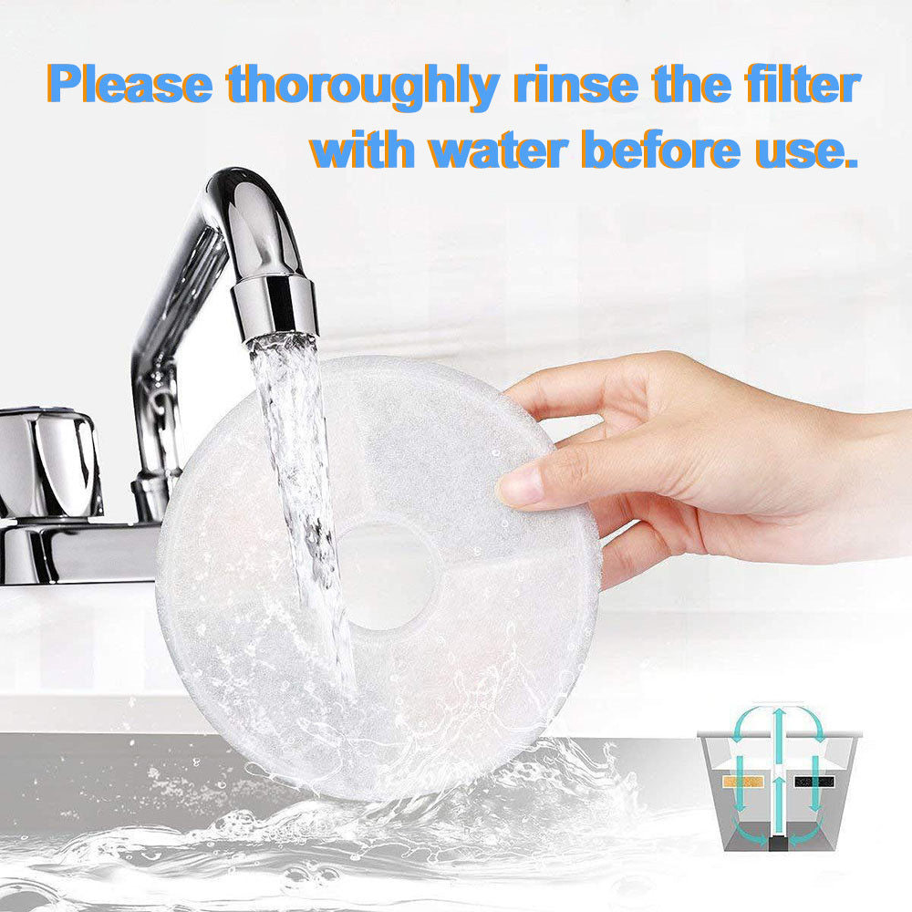 HKM-449363 Activated Carbon Replacement Filters for DownyPaws WF070 Cat Drinking Fountain - 4/8/12 Pack