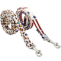 HKM-449363 Pure Cotton Adjustable Dog Collar with Leash - Multiple Sizes Available