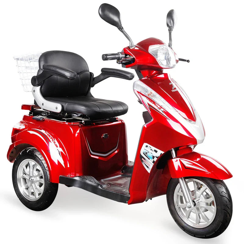 KTX-449363 Three-Wheel Electric Mobility Scooter, 60V 1000W, 40-60km Range, LED Display, Disc Brake, Unisex, Max Load 120kgs