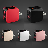 HKM-449555 5V2.4A Dual USB Fast Charge Travel Charger with Digital Display