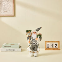 HKM-449619 Festive Striped Santa Claus Ornaments in Nordic Style - Silver Rudolf Doll for Christmas Decorations