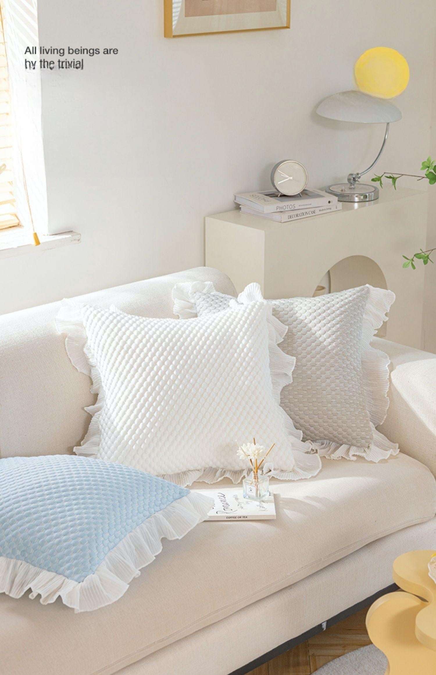 HKM-449619 Modern Minimalist Solid Color Throw Pillow Cover - 45x45cm