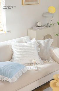 HKM-449619 Modern Minimalist Solid Color Throw Pillow Cover - 45x45cm