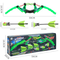 HKM-449747 Shooting Storm Bow Set for Kids 2-4 Years - Plastic Sports Toy for Outdoor Play