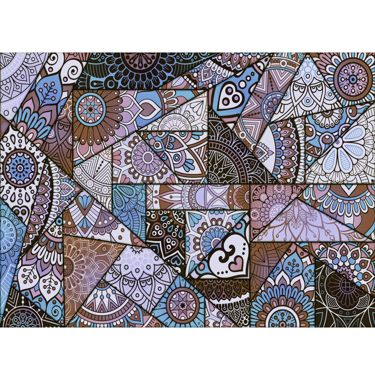 HKM-449811 Retro Nordic Ethnic Mosaic Geometric Carpet - Super Soft Crystal Velvet, Multiple Sizes Available