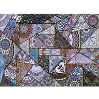 HKM-449811 Retro Nordic Ethnic Mosaic Geometric Carpet - Super Soft Crystal Velvet, Multiple Sizes Available