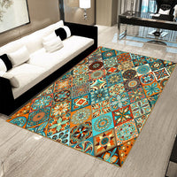 HKM-449811 Retro Nordic Ethnic Mosaic Geometric Carpet - Super Soft Crystal Velvet, Multiple Sizes Available
